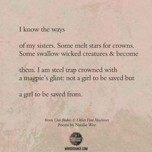 excerpt from OUR BODIES &amp; OTHER FINE MACHINES by @natalieweepoetry - available here: 