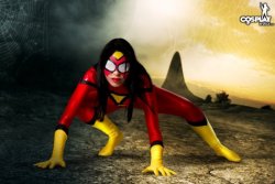 nude-superheroines:  Spiderwoman erotic Cosplay