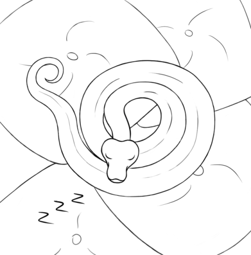 Lineart Of A Sleepy Faust From The Game The Arcana. Isn’t She Cute? I’ll Colour This Later. Coloured