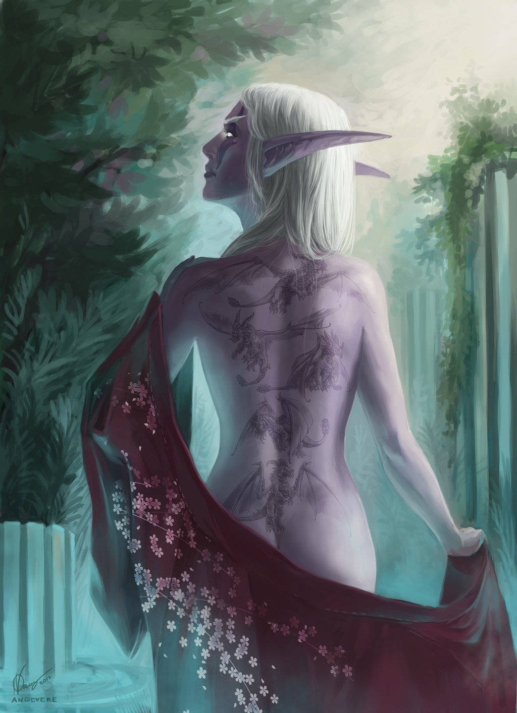 thesleepingsoul:  Tattoo back by Angevere