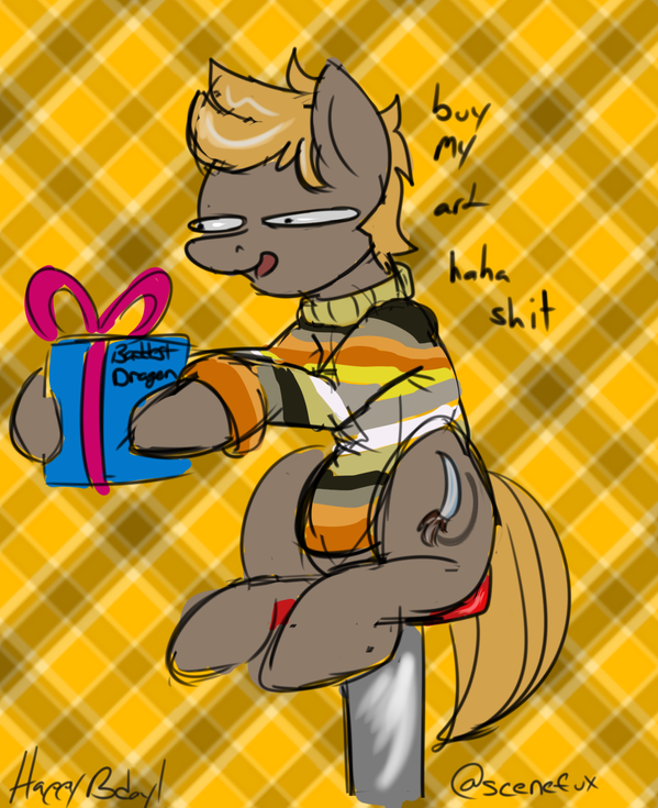 All the clean art i got of umber for my birthday yesterday is silly, self-aware or