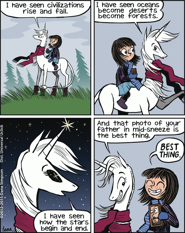 mostlysignssomeportents:  Unicorn on a Roll: more comics in the tradition of Calvin