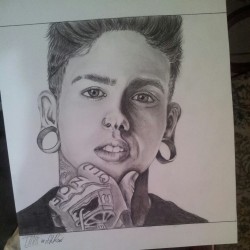 tmillshollywood:  severingeverytie:  I attempted to draw T.Mills.  AMAZING.