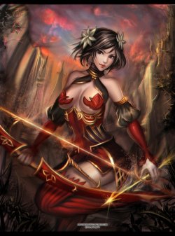 breathtakenfantasies:  Oriental Archer Lady by Sangrde 