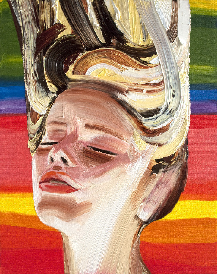 duttygirlsusie:strain:Falling, 2012 / oil on canvas / 20 x 16 inches  Instagram