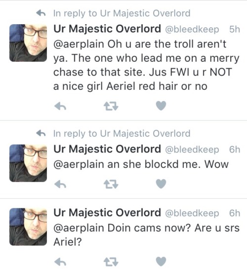 iswearimnotnaked:  the guy who hijacked simple bagel showed up in my MFC chat room last night and i instantly banned him and blocked him when i had noticed him following me on Twitter. he contacted me after getting into the acc and was talking about how