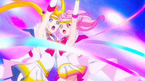 sailorcinnamonroll: S A I L O R   M O O N   C R Y S T A L SAILOR MOON & SAILOR CHIBIMOON — RAINBOW DOUBLEMOON HEARTACHE! 