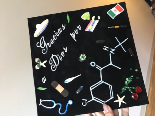 So this is my graduation cap and my boys made it there of course