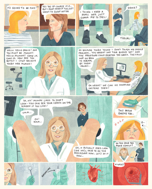 A comic I wrote last year about smear tests.I originally wrote it for a collection of autobiographic