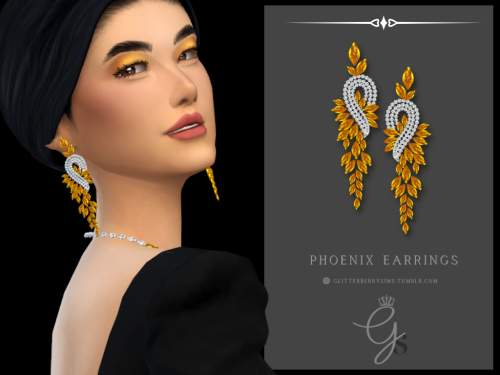 glitterberrysims: Phoenix EarringsA fiery set of earrings that are sure to bring in the crowd!TOUIf 