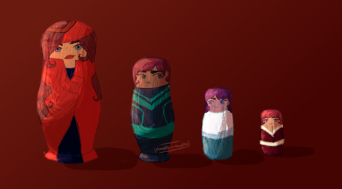 i wanted to draw Carmen as her matryoshka dolls