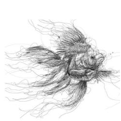 jedavu:  Realistic Portraits Of Animals Drawn With Scribbles by Malaysia-based illustrator Vince Low