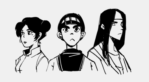 alexmchiu:drawings of team gai that I doodle in the margins before/after work occasionally. last one