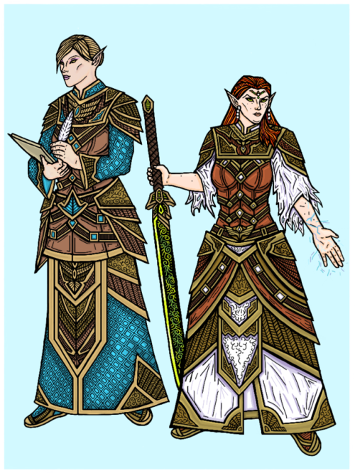 tes-rin:Taliith and Valaste/ the happy altmer wives during the 4th eraFinally finished this :)Taliit