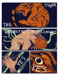 gabriellemkari:Dramatic comic of Nael’s, Age 6 poem: The Tiger