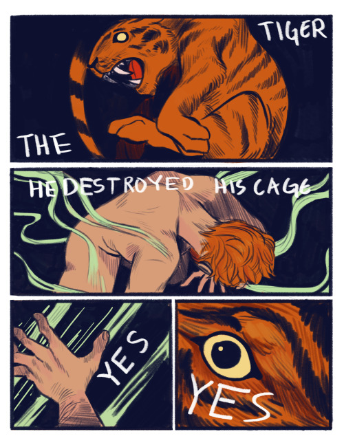 weirdmagicks: Dramatic comic of Nael’s, Age 6 poem: The Tiger