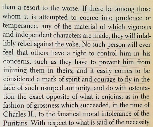 —John Stuart Mill, On Liberty (1859)Mill explains the vibe shift and/or new conservatism and/or post