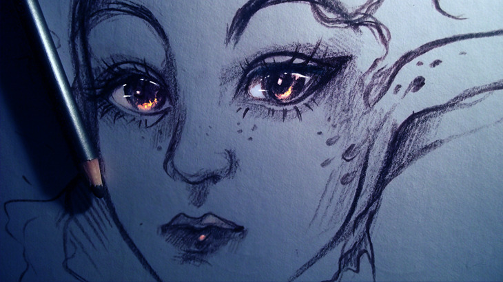 frozantears:  psychocereals:  paintvrlife:   by ryky   whoa  Dammit!
