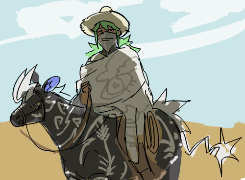 coochiekrab:someone on twitter said unova legends wild west time skip and my brain went to vaquero Ñ