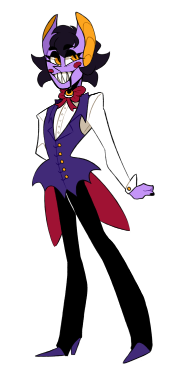 The Hazbin Hotel pilot aired yesterday, so I thought, “Hey, give that style a try!”The results are a