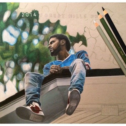 The progression of my first full color drawing. Coleworld! 2014 Forest Hills Drive - wega13art