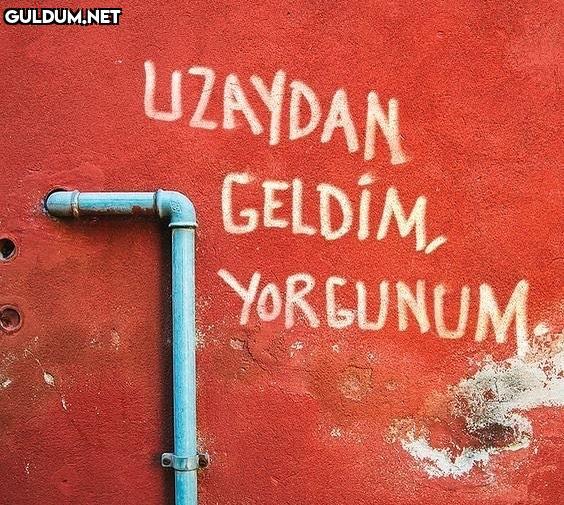 UZAYDAN
GELDİM
YORGUNUM
  ...