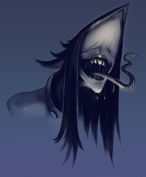 derekhetrickart:Yes hello hi I keep making sharp teeth demon ladiesthis one is sorta bird themed I g