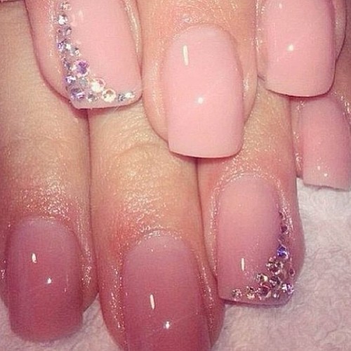 Classic french tip nails