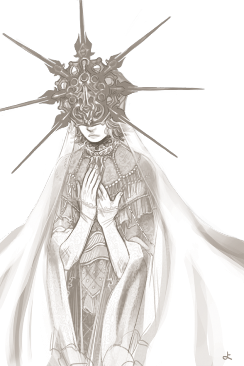 Soft brush Gwyndolin scribbley. Because I’m still in love with this design.Gonna be uploading 