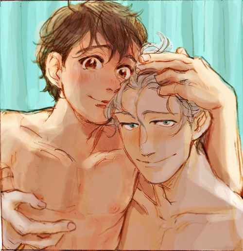 miss-cigarettes:  らくがき!!! on YoI 2 || ちょろはる [pixiv] || Twitter※Permission to upload this was given by the artist (©).**Please, rate and/or bookmark her works on Pixiv too** [Please do not repost, edit or remove credits]