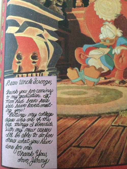 glitteringgoldie:  Behold, the saddest Christmas comic ever created. Photos from my Uncle Scrooge #251. This story is titled “‘Tis the Season”. Script by Bob Foster and art by Mike Peraza.  