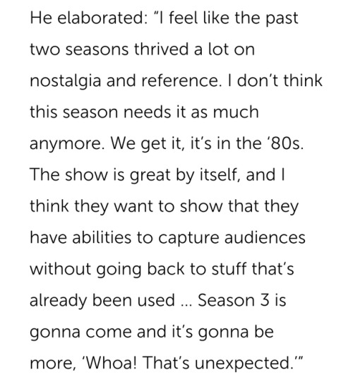 Teases From Sadie And Gaten Via Us Weekly.