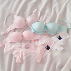 angelicvirgin:  Cute bras I got from H&amp;M 