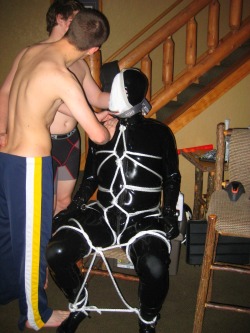 bondagejock:  The jocks debate what to do next after I enjoyed sniffing their jock and cup more than they would have liked!  Sub: Bondagejock