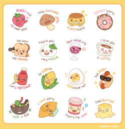 lovemilkbun:  Another sticker set I created