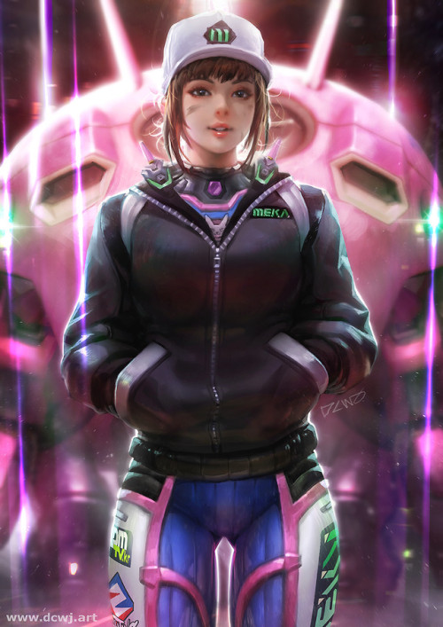 rhubarbes:ArtStation - Dva “game on”, by Derrick ChewMore on RHB_RBS