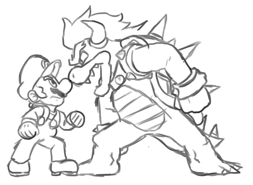 amazingbagel:  Mario and Bowser are just real bros off-set. During photo shoots they