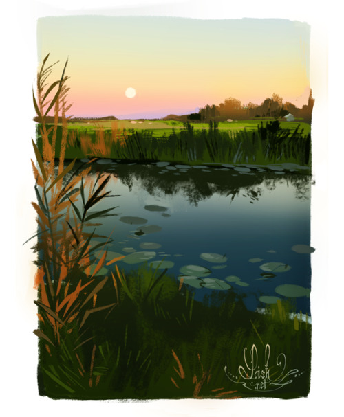 30 minute speedpaint based on photo reference. a typical dutch landscape :) quick process video on m