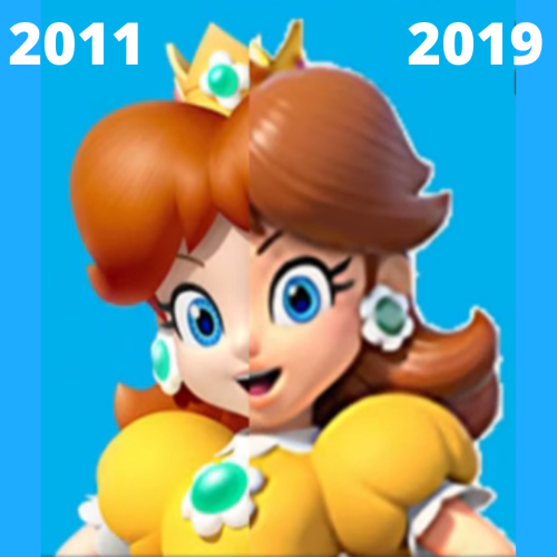 The left part is from 2011, the right part is from 2019, see how Daisy evolved and her tan is back! 