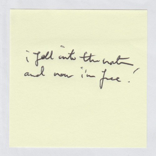 I fell into the water, and now I am free // Laura Marling.