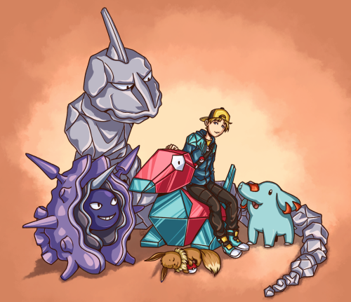 Sindbad as a pokemon trainer with his armoured/crystal/ground type pokemons :D As a knight he needs 