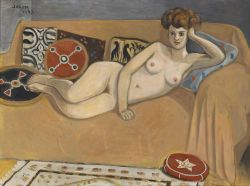 thunderstruck9:  Einar Jolin (Swedish, 1890-1876), Liggande modell [Reclining Model], 1927. Oil on canvas, 47 x 63 cm. 