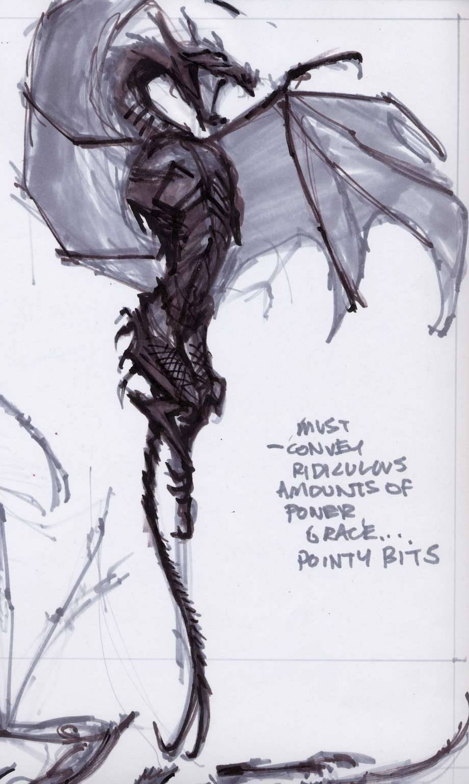 diaryofadragonborn:  The Elder Scrolls V Skyrim - Dragon concept art by the late
