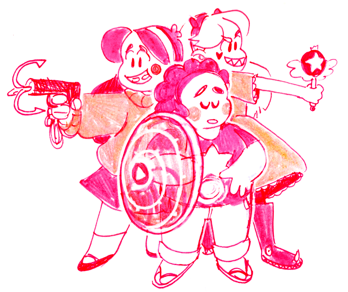 emicago:  winding down w some sloppy doodles of my star kids \m/ 