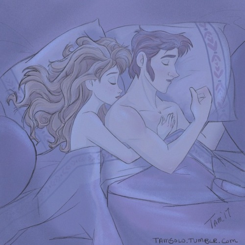 tamsolo: OTP Challenge Prompt 17: Spooning. The default spoon is Anna as the big spoon, Hans as the