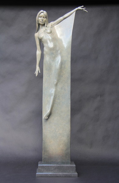 the-long-way-around:  art-tension:    Awesome Sculptures by Michael James Talbot   Beautifully oxidized bronze sculptures of elongated women by Michael Talbot  The contrast between lightness, harmonious movement and supposed rigid and heavy material