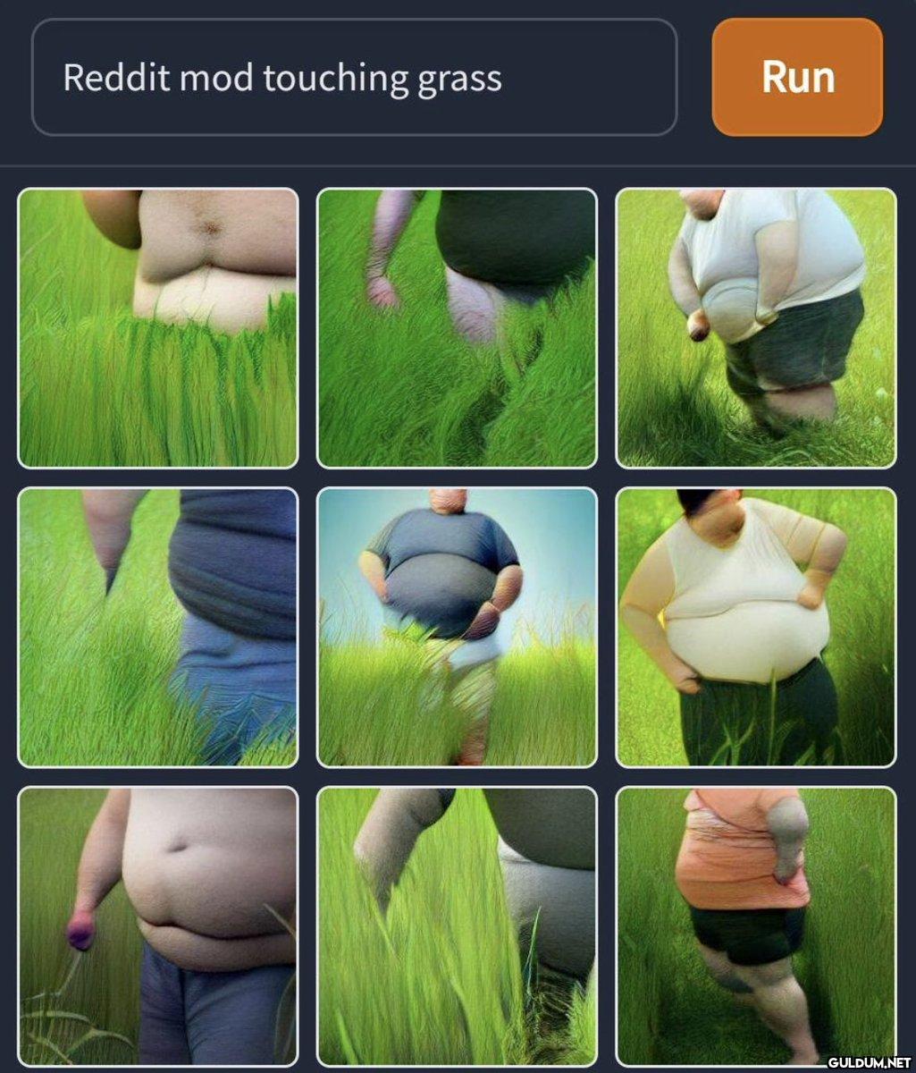 Reddit mod touching grass...