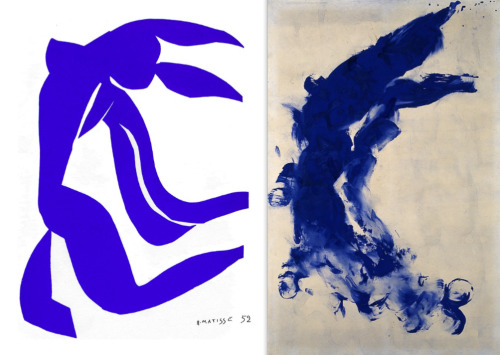 persistance-retinienne:  Contribution Anne-Cécile Schreiner & Perrine Fuchs Henri Matisse / Nu bleu XI / 1952 - Yves Klein / Anthropométrie sans titre (ANT 130) / 1960