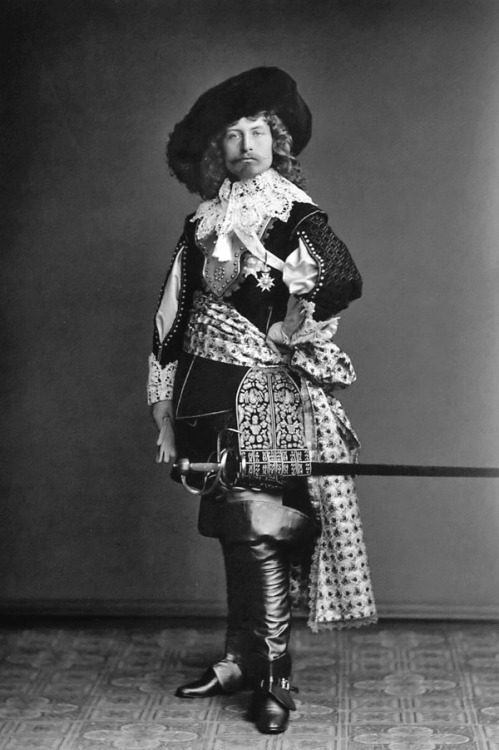 Kaiser Wilhelm II dressed as a cavalier, 1885.