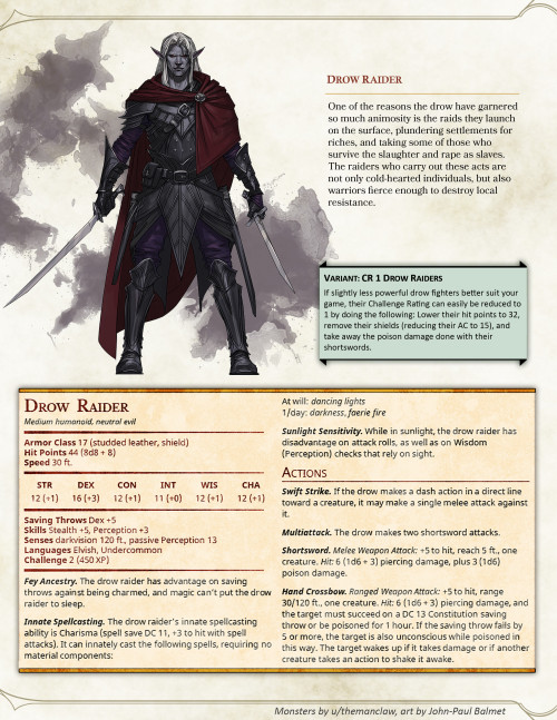 dnd-5e-homebrew: Drow Expansion Pack by themanclaw